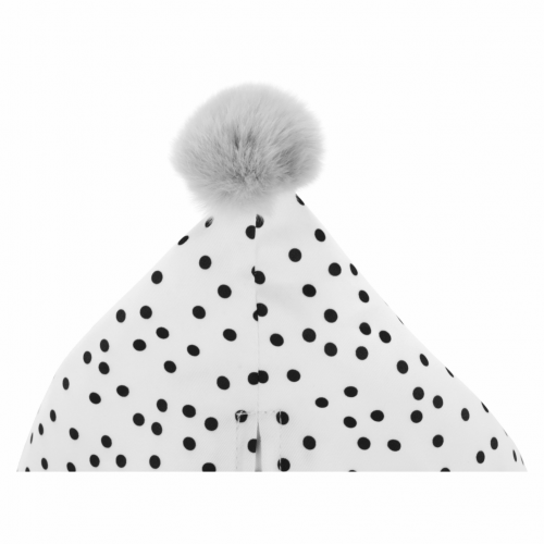 Sedací vak, biela/ružová/sivá, POMPOM