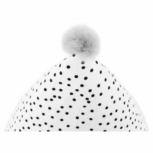 Sedací vak, biela/ružová/sivá, POMPOM