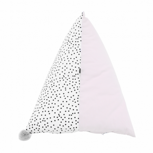 Sedací vak, biela/ružová/sivá, POMPOM