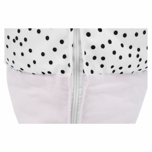 Sedací vak, biela/ružová/sivá, POMPOM