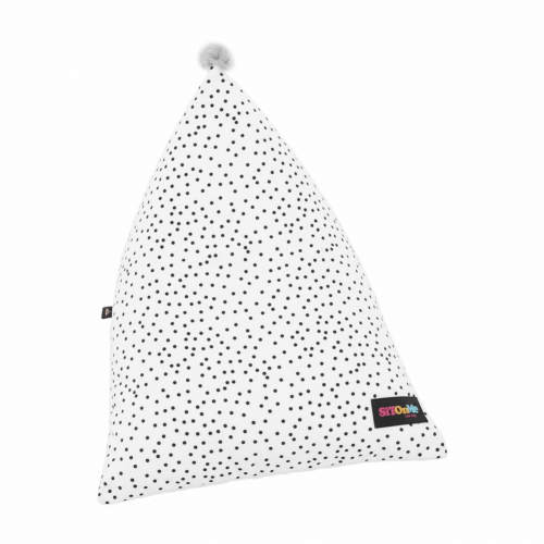 Sedací vak, biela/ružová/sivá, POMPOM