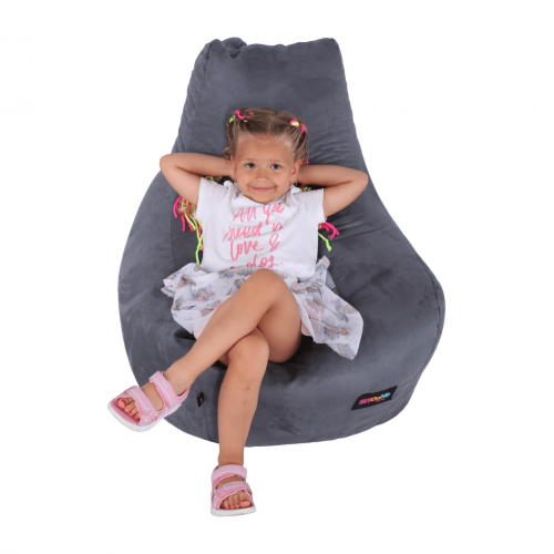 Sedací vak, sivá, LAPIN