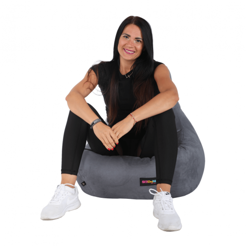 Sedací vak, sivá, LAPIN