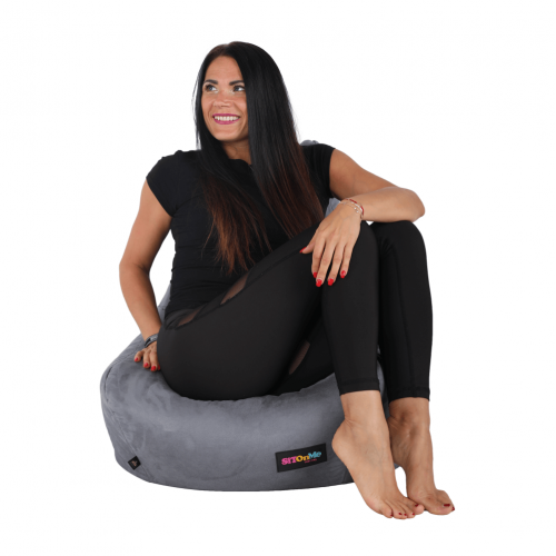 Sedací vak, sivá, LAPIN