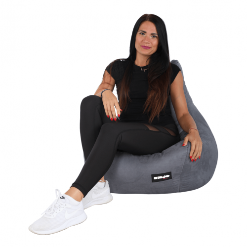 Sedací vak, sivá, LAPIN