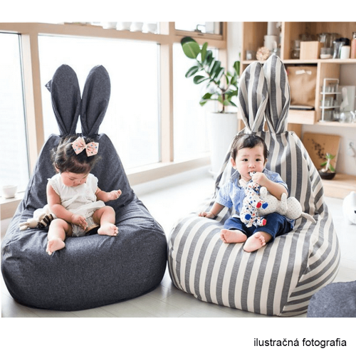 Sedací vak, sivá, LAPIN