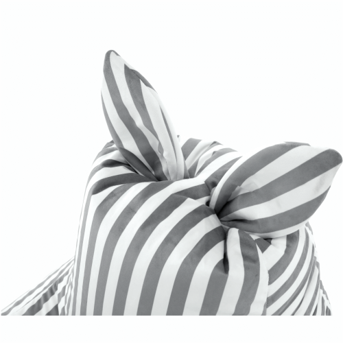 Sedací vak, biela/sivá, LAPIN