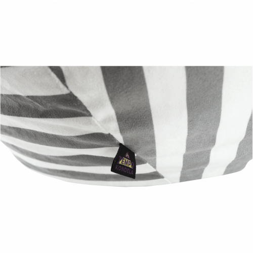 Sedací vak, biela/sivá, LAPIN