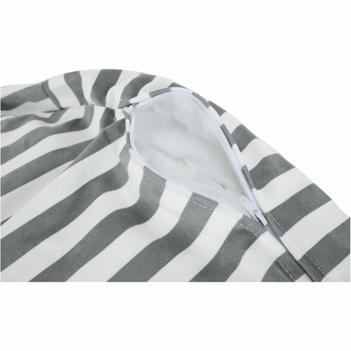 Sedací vak, biela/sivá, LAPIN