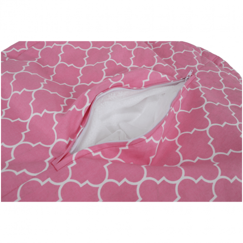 Sedací vak, ružovo-biela vzor, GOMBY