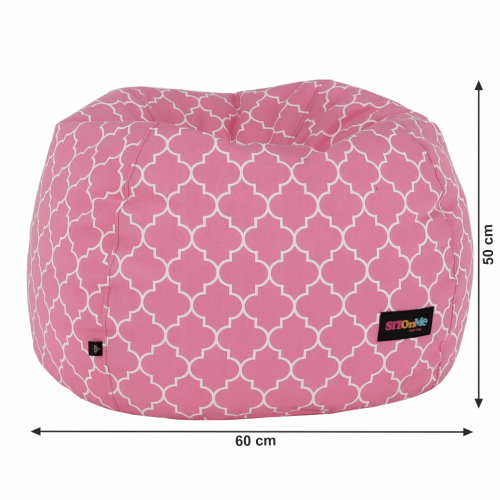 Sedací vak, ružovo-biela vzor, GOMBY