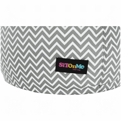 Sedací vak, sivo-biela/cik cak vzor, GOMBY