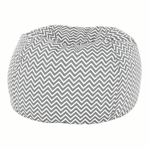 Sedací vak, sivo-biela/cik cak vzor, GOMBY