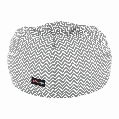 Sedací vak, sivo-biela/cik cak vzor, GOMBY