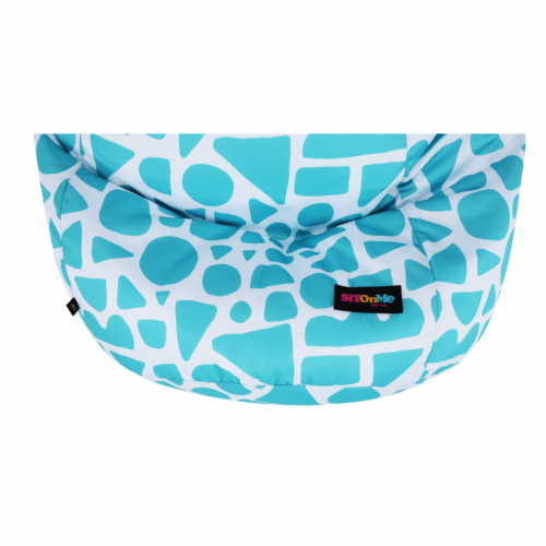 Sedací vak, tyrkysovo-biela/vzor, TELDIN