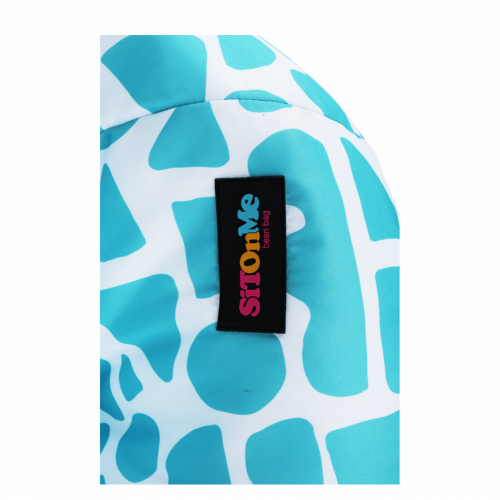 Sedací vak, tyrkysovo-biela/vzor, TELDIN