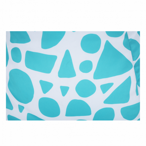 Sedací vak, tyrkysovo-biela/vzor, TELDIN