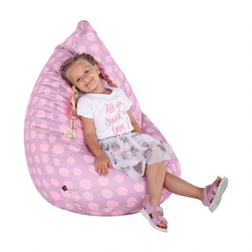 Sedací vak, ružovo-fialová/vzor, TELDIN