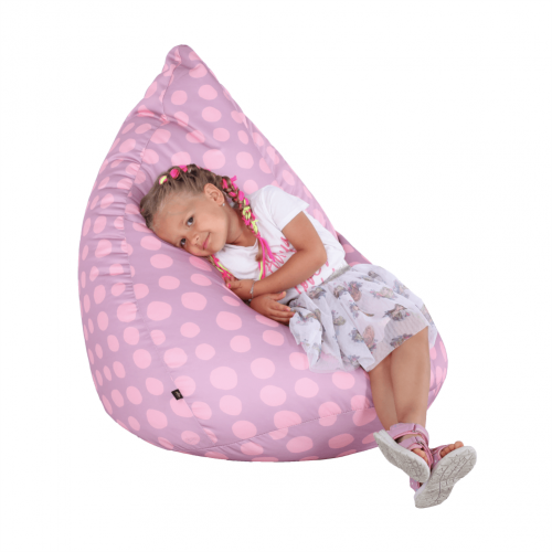 Sedací vak, ružovo-fialová/vzor, TELDIN