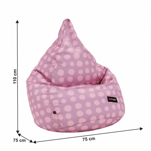 Sedací vak, ružovo-fialová/vzor, TELDIN