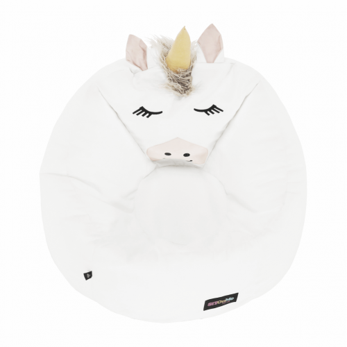 Sedací vak jednorožec, biela, INOROG