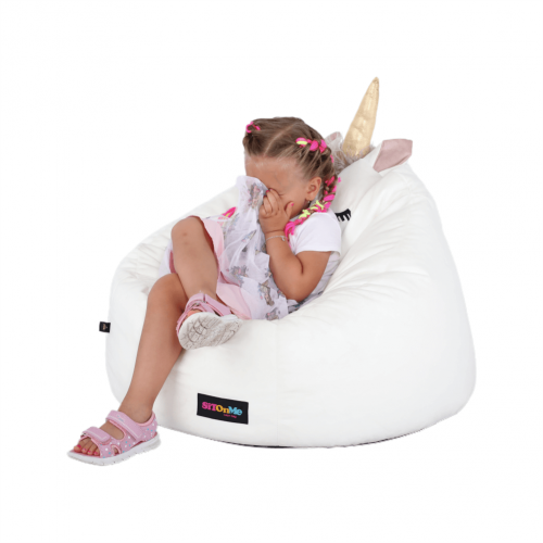 Sedací vak jednorožec, biela, INOROG