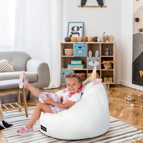 Sedací vak jednorožec, biela, INOROG