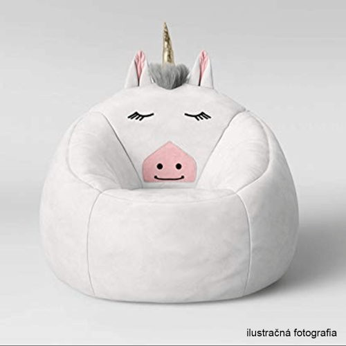 Sedací vak jednorožec, biela, INOROG