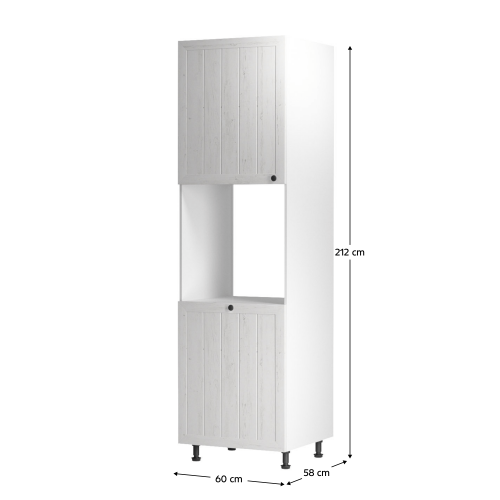 Potravinová skrinka D60P, biela/sosna andersen, ľavá, PROVANCE