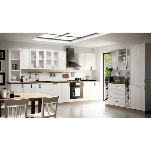 Skrinka, biela/sosna nordická, ľavá, ROYAL W40S