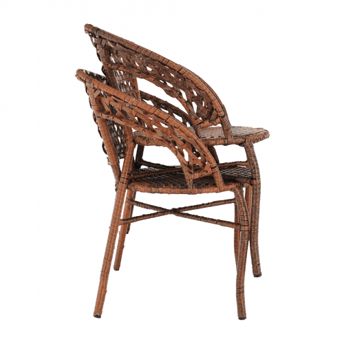 Záhradný ratanový set 1+2, hnedá, JARUB