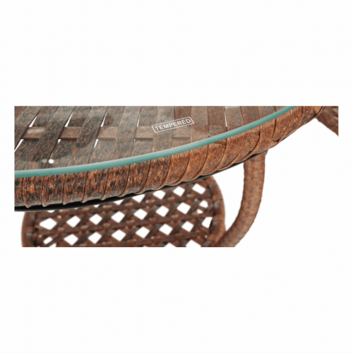 Záhradný ratanový set 1+2, hnedá, JARUB