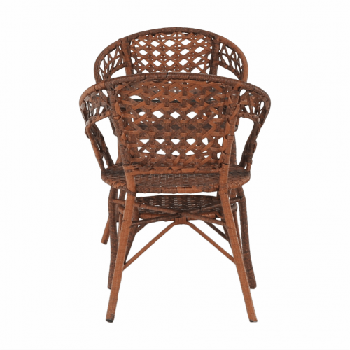 Záhradný ratanový set 1+2, hnedá, JARUB