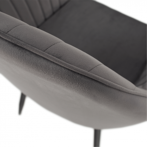 Dizajnové kreslo, sivá Velvet látka, ZIRKON