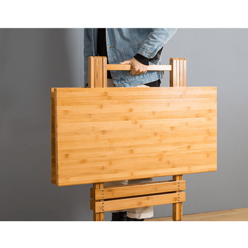 Stôl, prírodný bambus, 58x58 cm, DENICE Stôl, prírodný bambus, 58x58 cm, DENICE