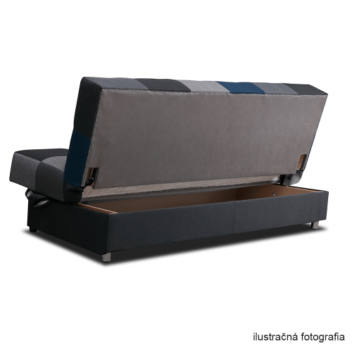 Pohovka, látka horčicová/sivá, ALABAMA