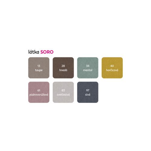 2-sed 2 BB, sivobéžová Taupe, BOBY