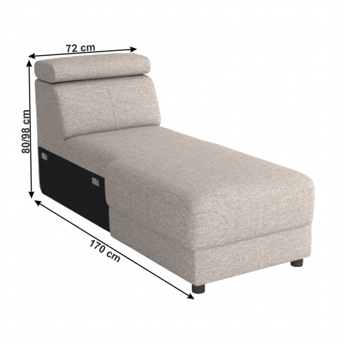 Otoman BB, sivobéžová TAUPE, BOBY