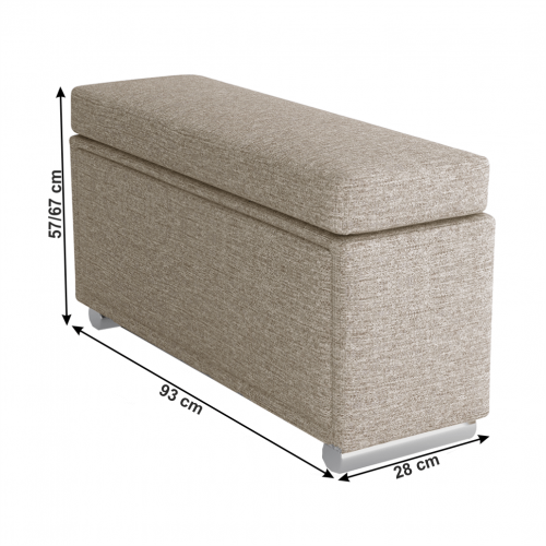 Opierka na ruky, sivobéžová Taupe, ľavá, BOBY