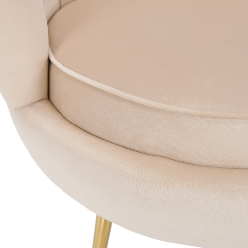 Kreslo v štýle Art-deco, béžová Velvet látka/gold chróm-zlatý, NOBLIN Kreslo v štýle Art-deco, béžová Velvet látka/gold chróm-zlatý, NOBLIN