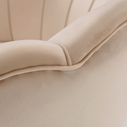 Kreslo v štýle Art-deco, béžová Velvet látka/gold chróm-zlatý, NOBLIN Kreslo v štýle Art-deco, béžová Velvet látka/gold chróm-zlatý, NOBLIN
