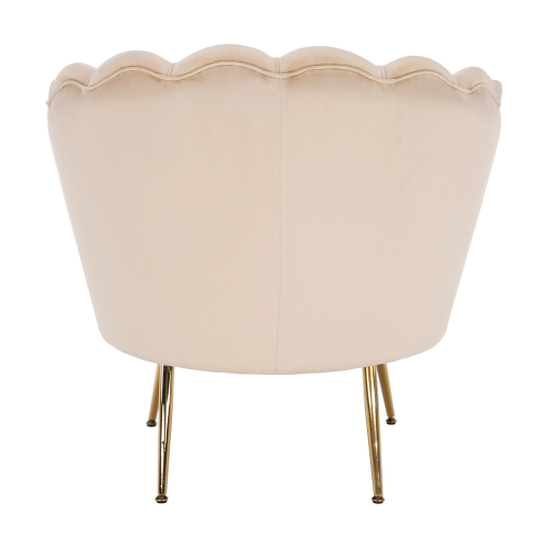 Kreslo v štýle Art-deco, béžová Velvet látka/gold chróm-zlatý, NOBLIN Kreslo v štýle Art-deco, béžová Velvet látka/gold chróm-zlatý, NOBLIN