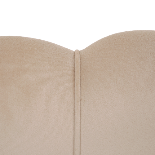 Lavica v štýle Art-deco, béžová Velvet látka/gold chróm-zlatý, NOBLIN