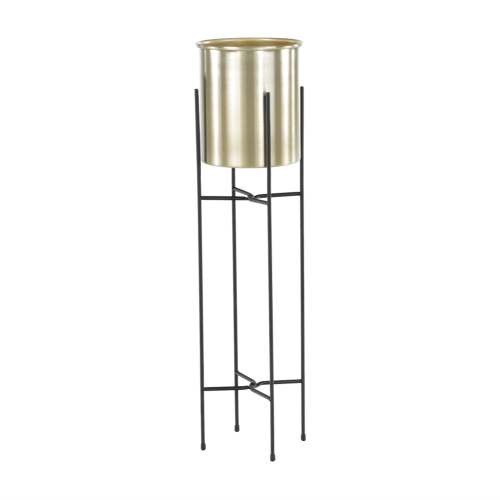 Kvetináč, čierna/zlatá, JUDE TYP 2