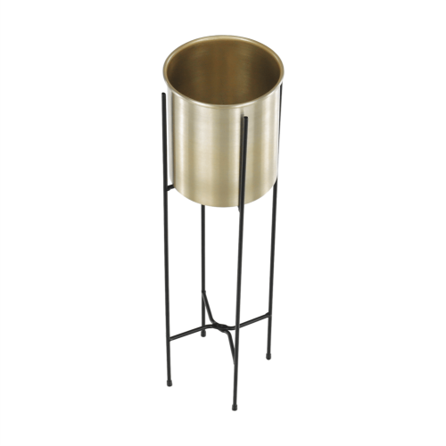 Kvetináč, čierna/zlatá, JUDE TYP 2