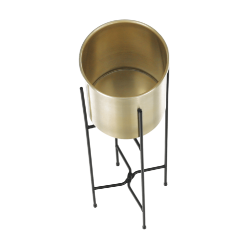 Kvetináč, čierna/zlatá, JUDE TYP 2