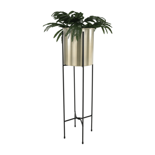 Kvetináč, čierna/zlatá, JUDE TYP 2