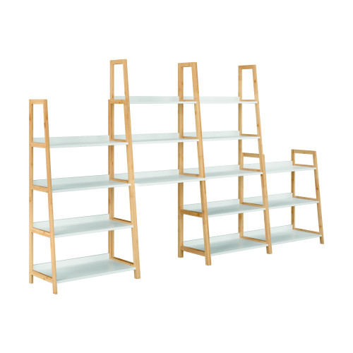 3-policový regál, biela/prírodná, KOEN TYP 1