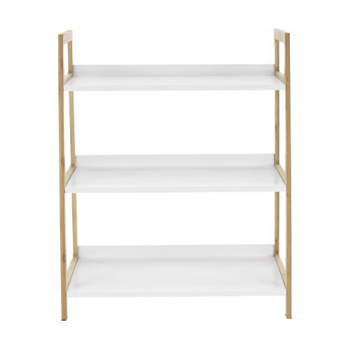 3-policový regál, biela/prírodná, KOEN TYP 1