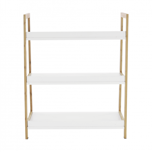 3-policový regál, biela/prírodná, KOEN TYP 1